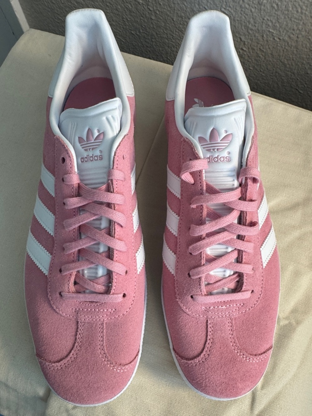 Adidas Gazelle Suede Sneakers - Pink & White- SIZE 10 WOMAN